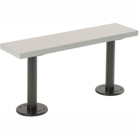 Global Industrial Locker Bench Top, Plastic, 36inW x 9-1/2inD, Gray B490842